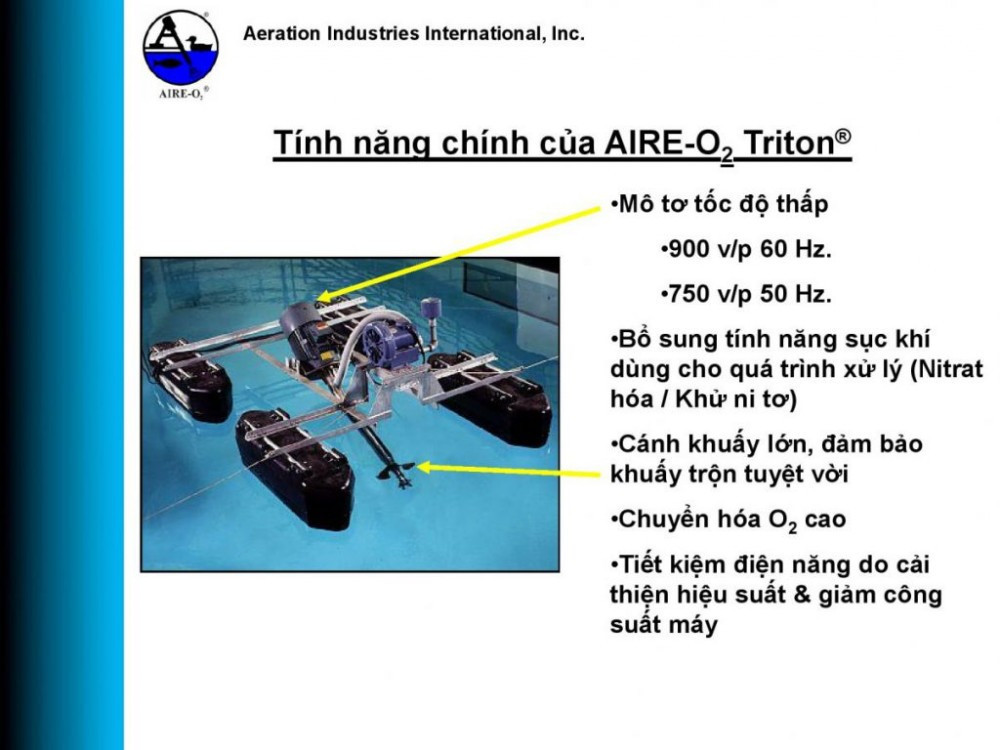 THIẾT BỊ SỤC KHÍ VÀ KHUẤY TRỘN BỀ MẶT TRITON